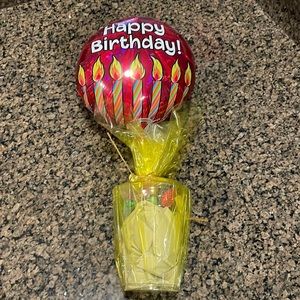 Happy Birthday Balloon with Strawberry Hard Candy -new